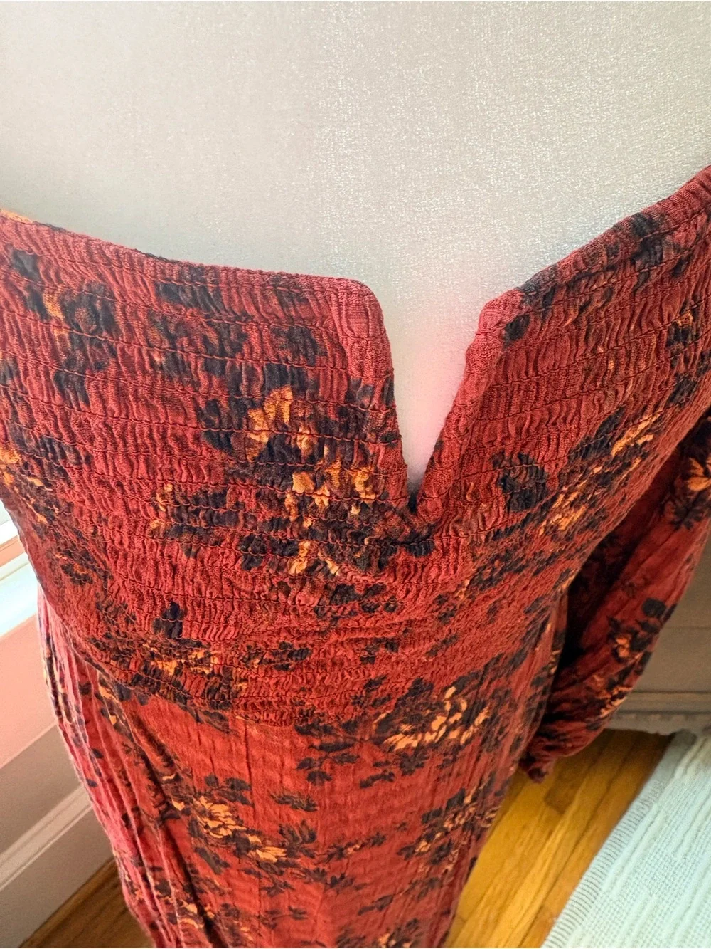 Free People Wine Floral Maxi Dress